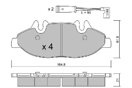 Комплект тормозных колодок AISIN BPMB-1012